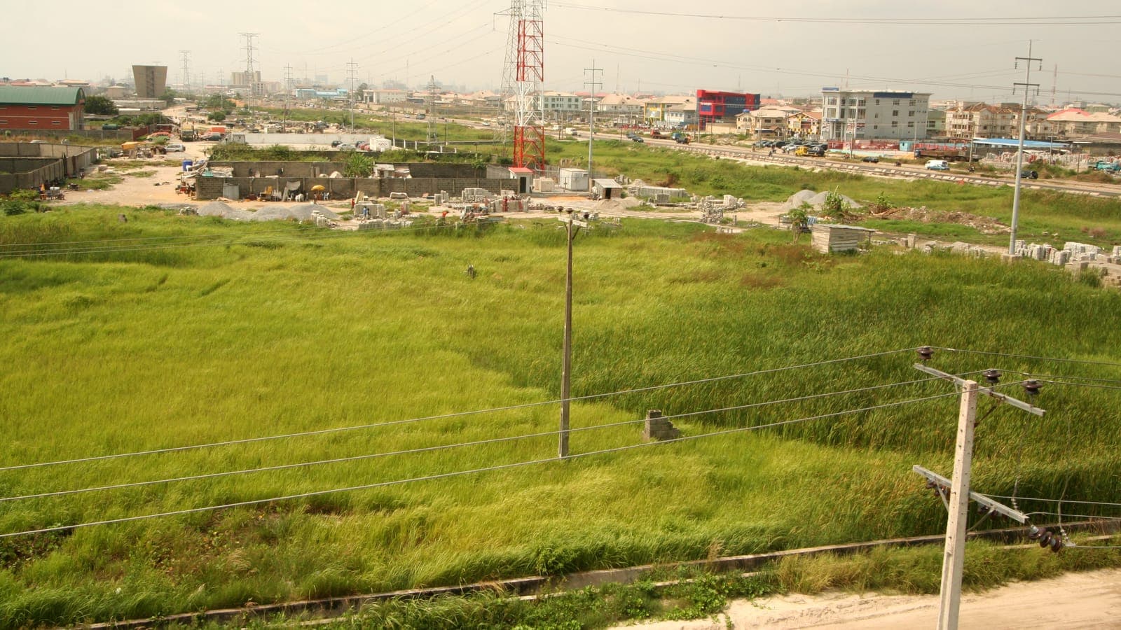 Undeveloped land plots on the Lekki development frontier, Lagos